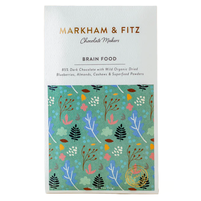 Markham & Fitz - 'Brain Food' Chocolate Bar w/ Superfoods (2OZ | 85%).