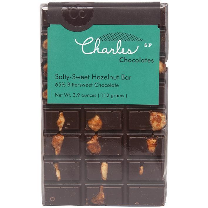 Charles Chocolates - 'Salty - Sweet Hazelnut' Bar (3.9OZ)