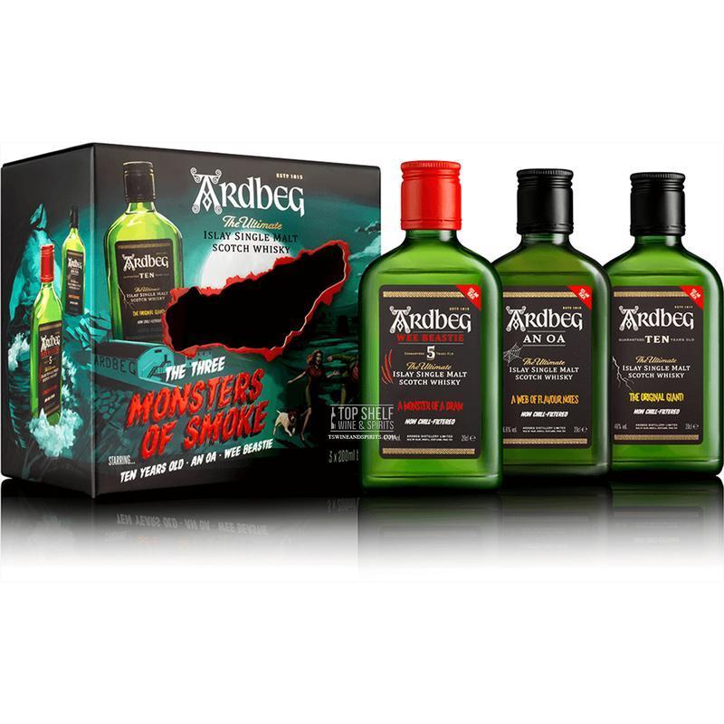 Ardbeg Distillery - 'Monsters Of Smoke' Islay Scotch Gift Set (3X200ML)