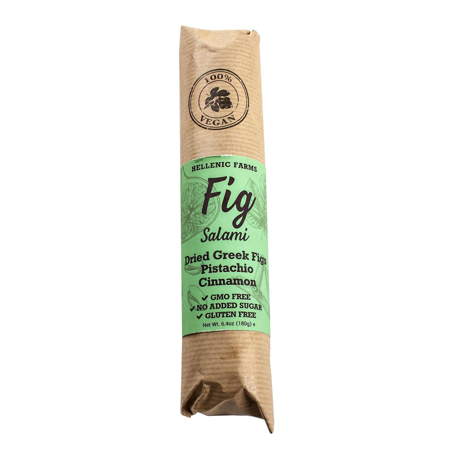 Hellenic Farms - Fig Salami with Pistachio (6.4OZ).