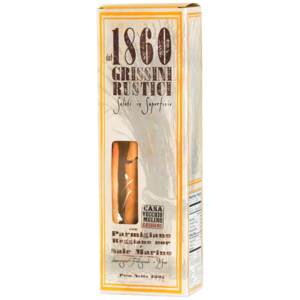 Casa Vecchio Mulino - Grissini Rustici con Parmigiano Reggiano e Sale Marino (200G).