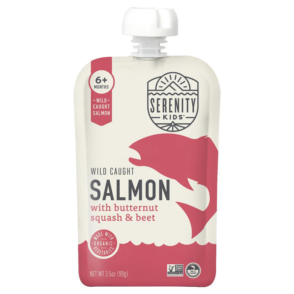 Serenity Kids - 'Salmon with Butternut Squash & Beet' Baby Pouch (3.5OZ).
