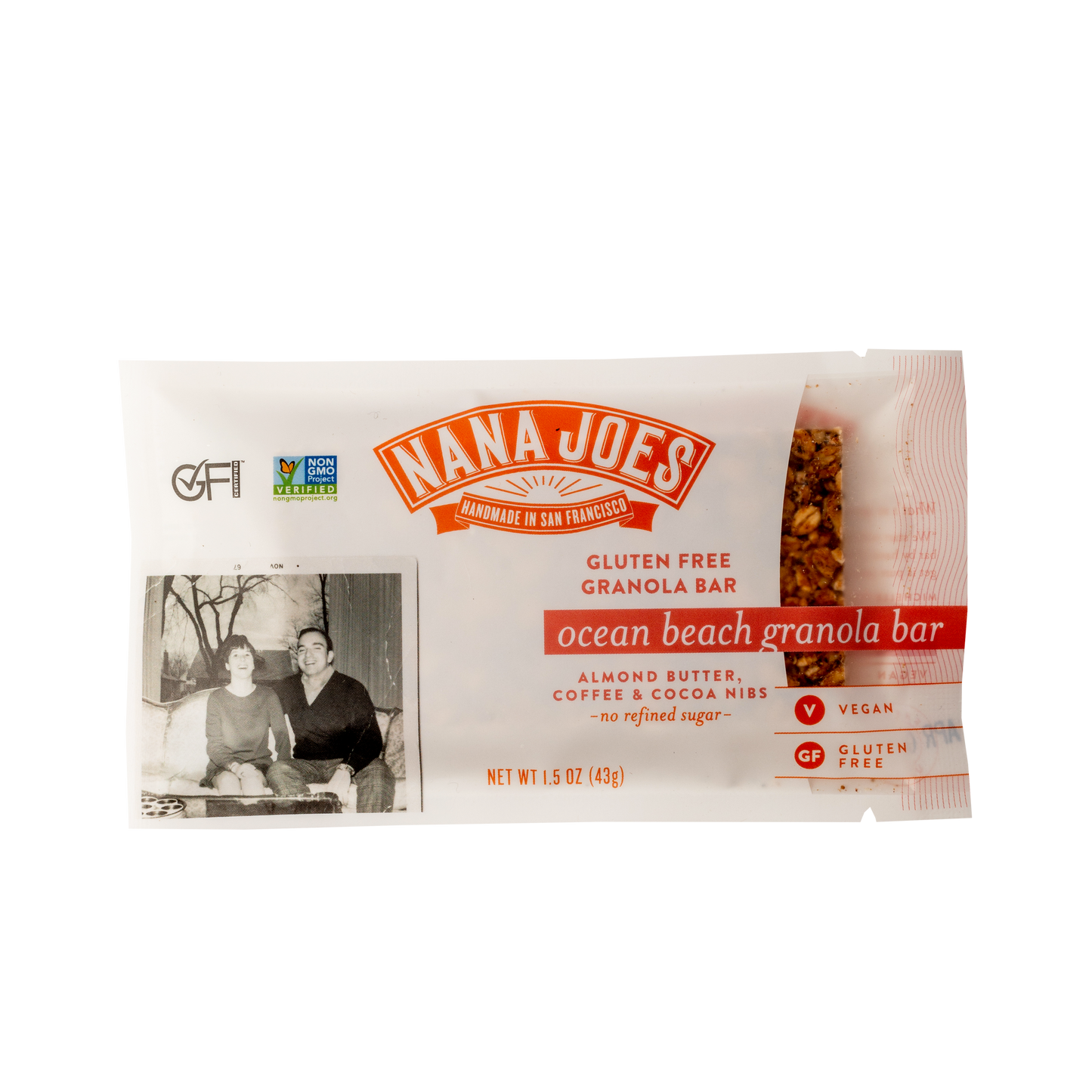 Nana Joes - 'Ocean Beach' Granola Bar w/ Almond Butter, Coffee & Cocoa Nibs (1.5OZ).