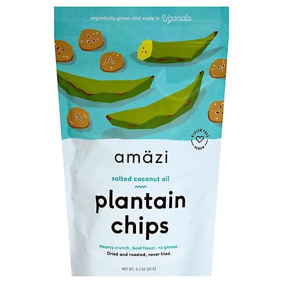 Amazi - 'Salted Olive Oil' Plantain Chips (65G).