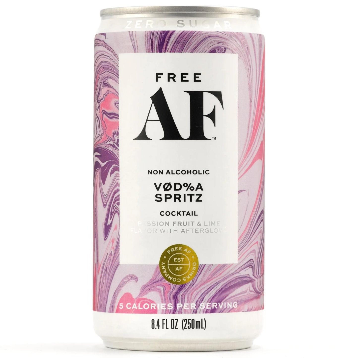 Free AF - 'Vodka Spritz' Non - Alcoholic Cocktail w/ Passion Fruit & Lime (4PK)