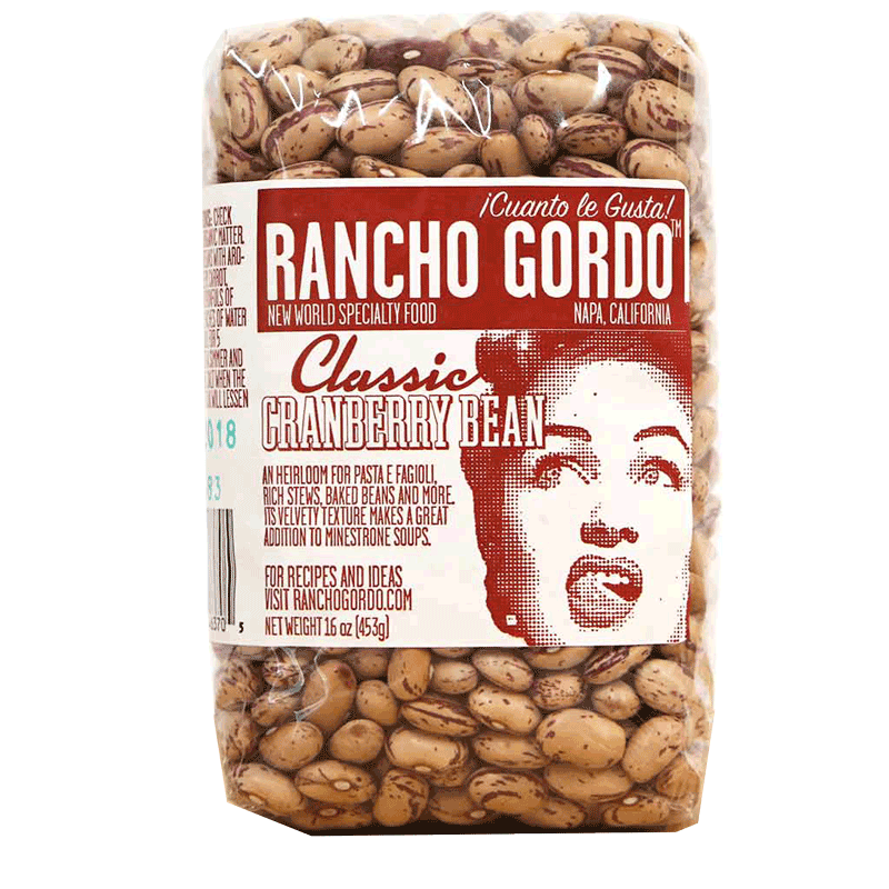 Rancho Gordo - 'Classic Cranberry' Heirloom Beans (16OZ).