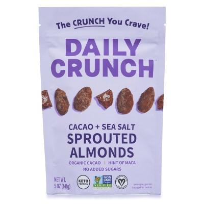 Daily Crunch - 'Cacao + Sea Salt' Sprouted Almonds (5OZ)