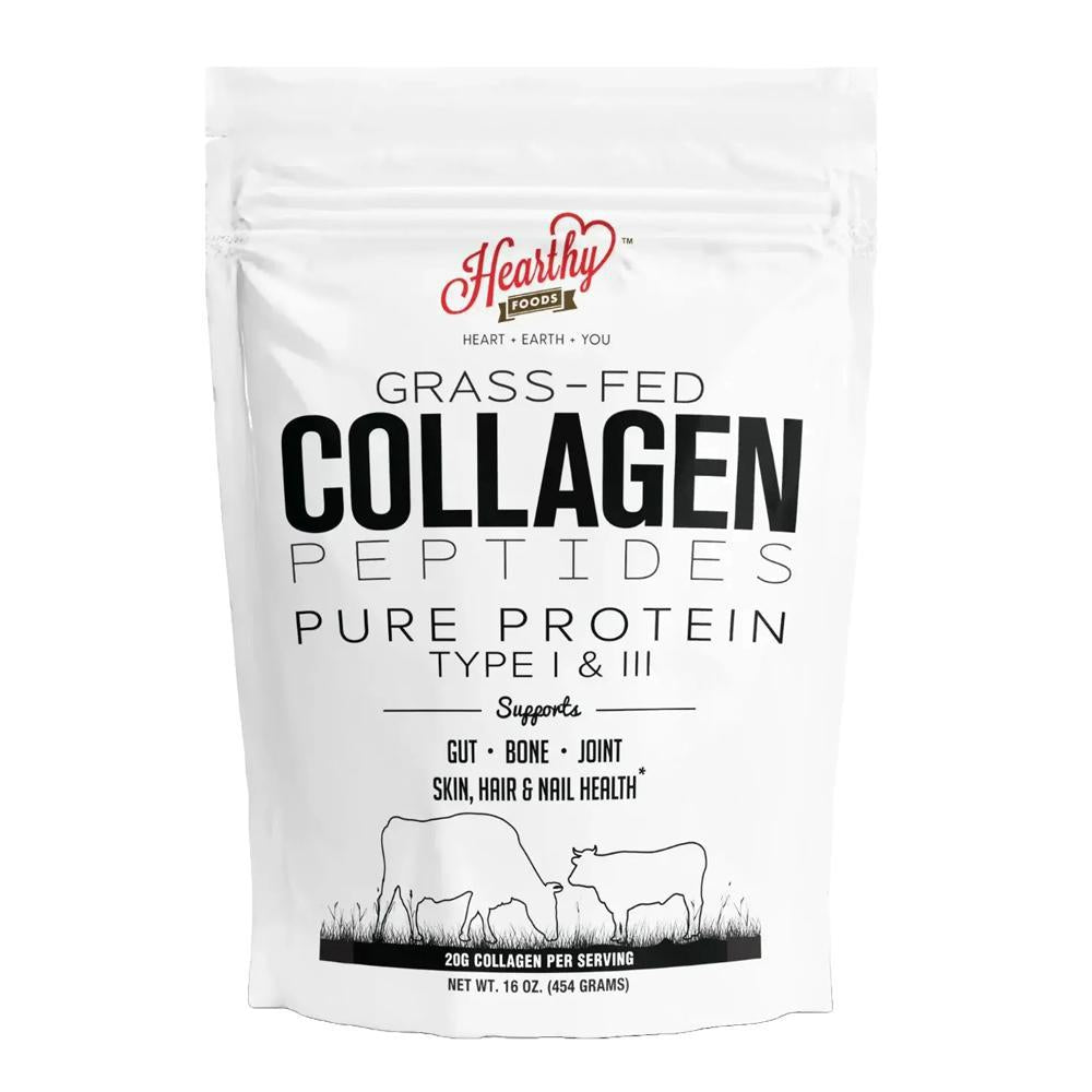 Hearthy Foods - 'Collagen' Grass-Fed Type I & III Peptides (16OZ).
