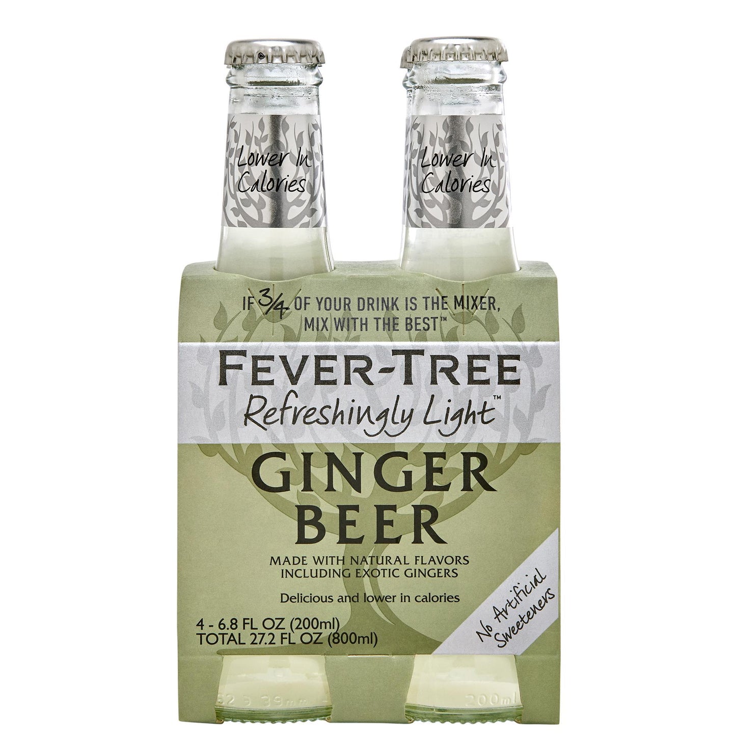 Fever Tree - 'Refreshingly Light' Ginger Beer (4x200ML).