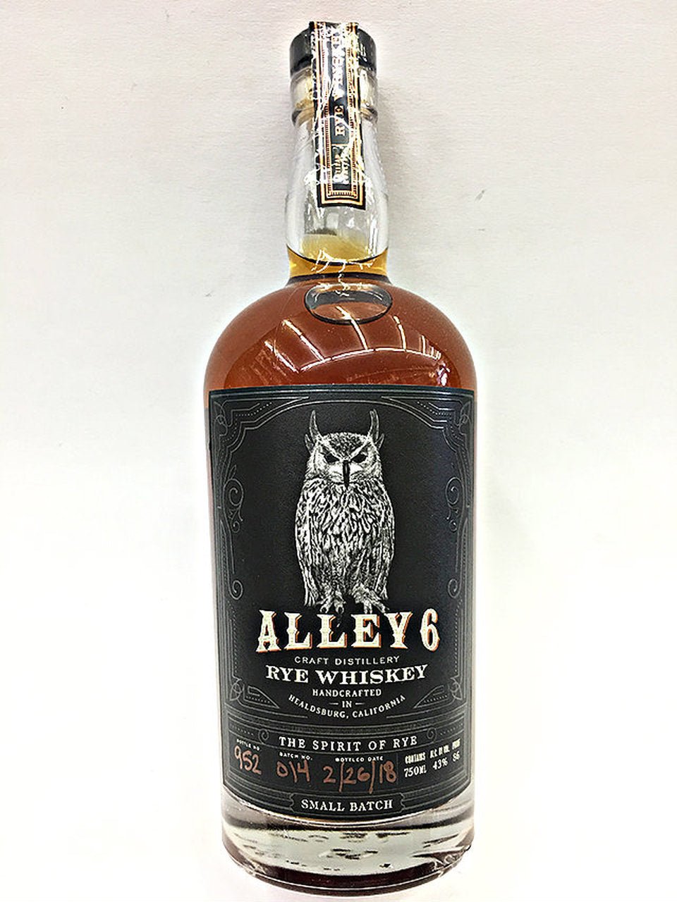 Alley 6 Craft Distillery - Rye Whiskey (750ML)