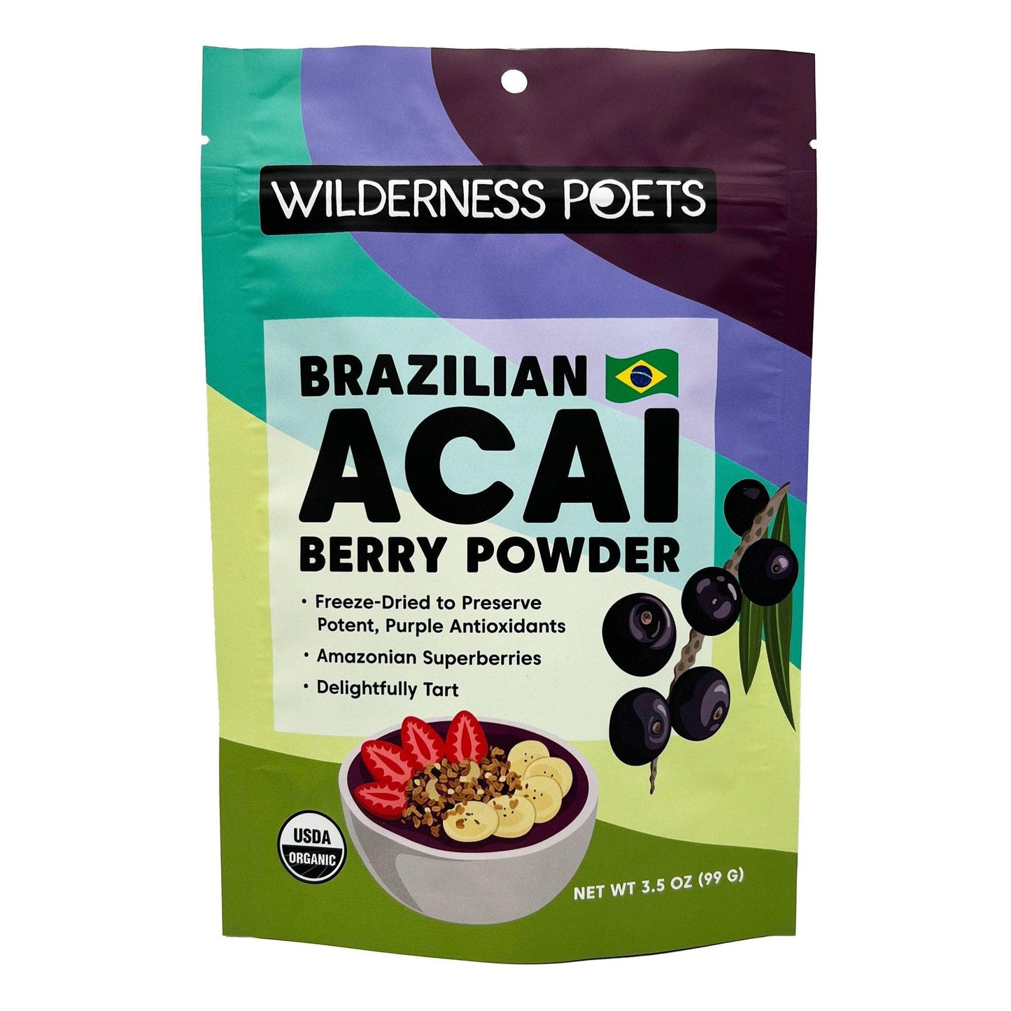 Wilderness Poets - Organic Brazilian Acai Berry Powder (3.5OZ).