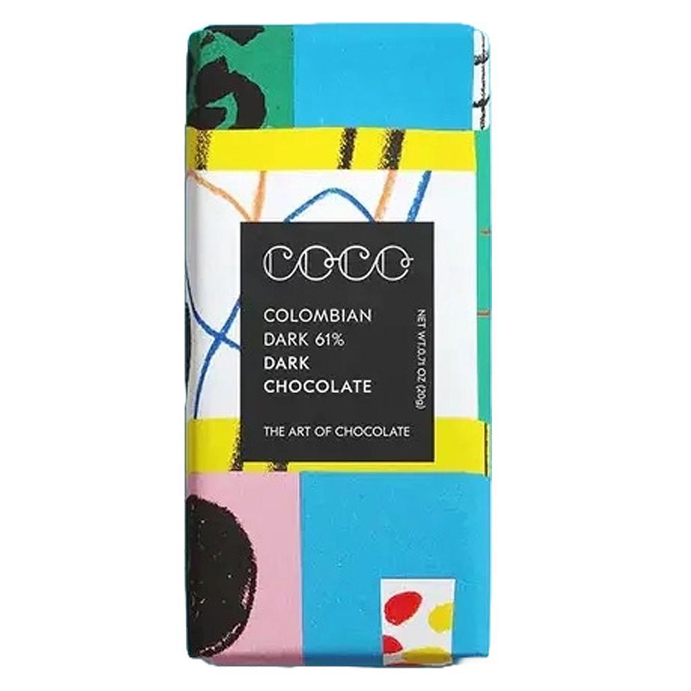 COCO Chocolatier - 'Colombian Dark' Chocolate Mini Bar (20G | 61%).
