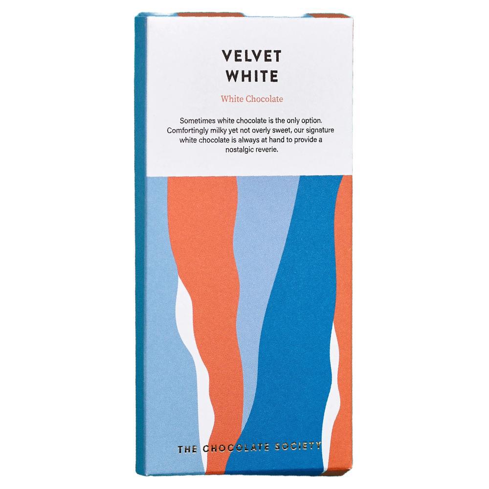 The Chocolate Society - 'Velvet White' White Chocolate Bar (80G).