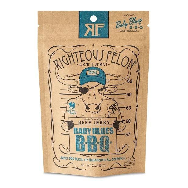 Righteous Felon - 'Baby Blues BBQ' Beef Jerky (2OZ).