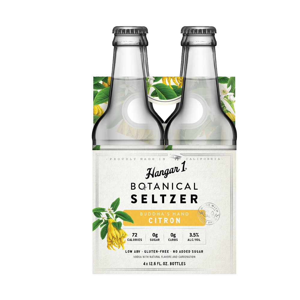 Hangar 1 - 'Buddah's Hand Citron' Botanical Seltzer (4x375ML).