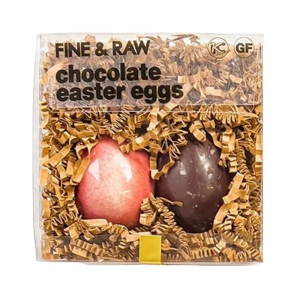 Fine & Raw Chocolate - Chocolate Truffle Easter Eggs (2CT)