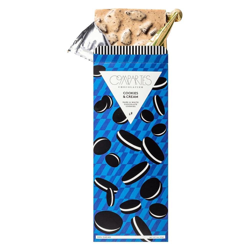 Compartes - 'Cookies & Cream' Dark & White Chocolate Cookies (3OZ | 55%).