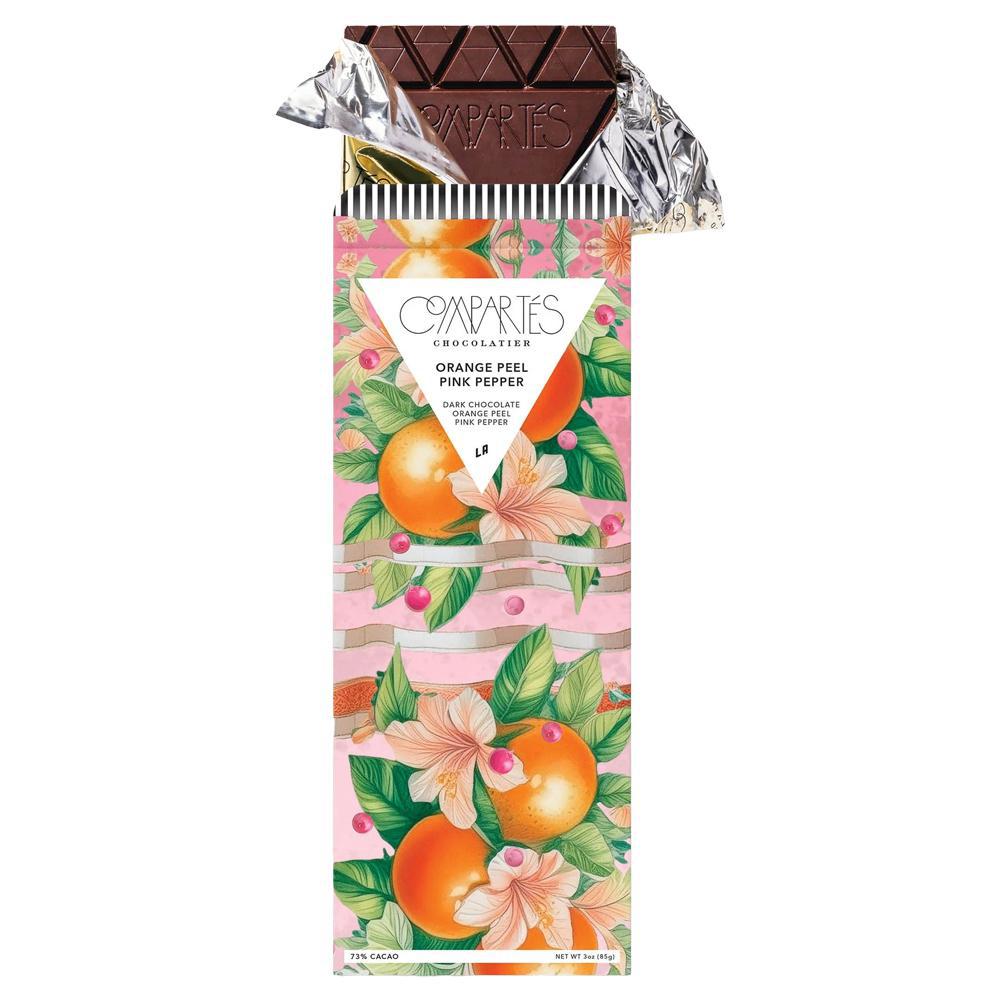 Compartes - 'Orange Peel Pink Pepper' Dark Chocolate (3OZ | 73%).