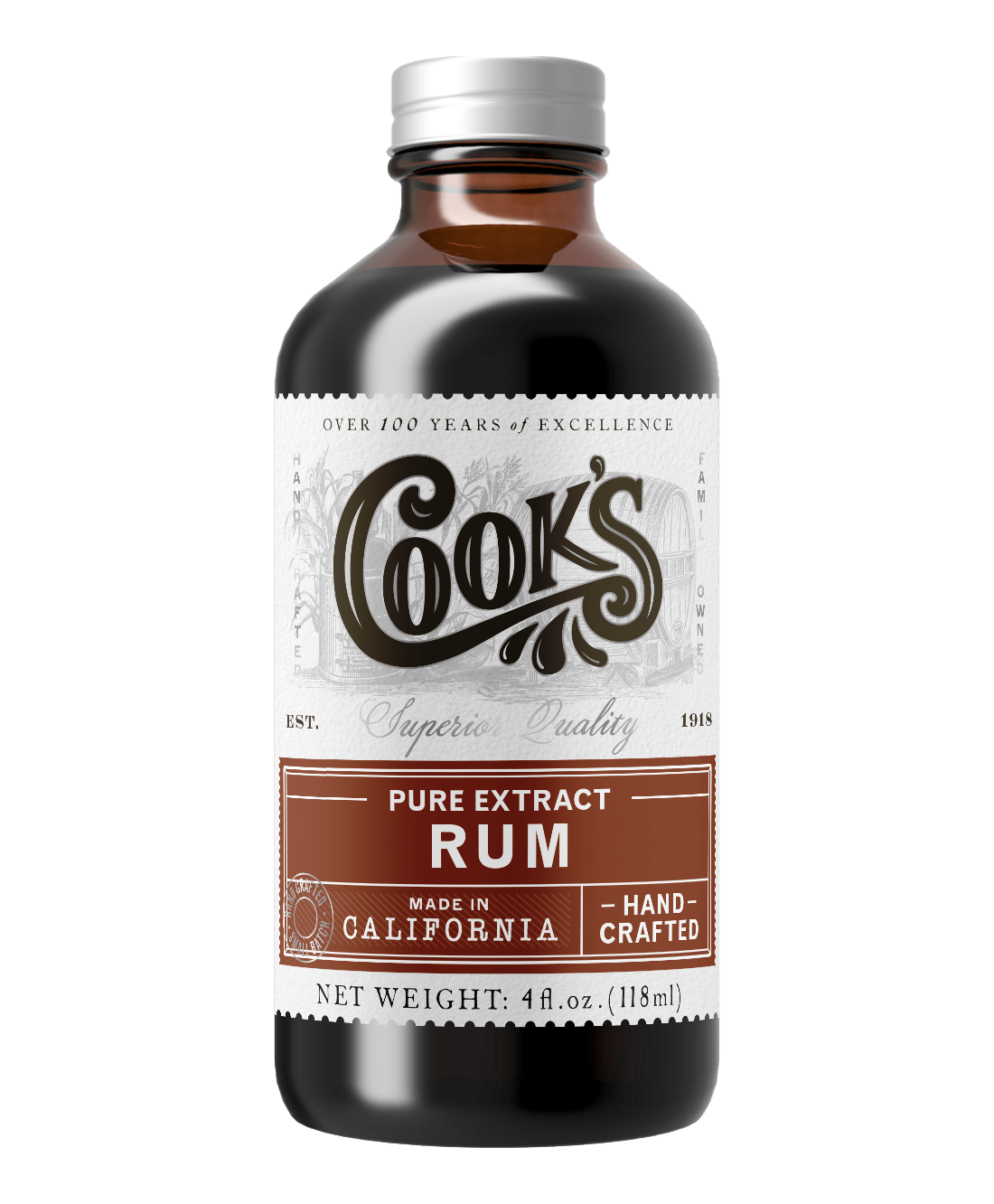 Cook's - Pure Rum Extract (4OZ).