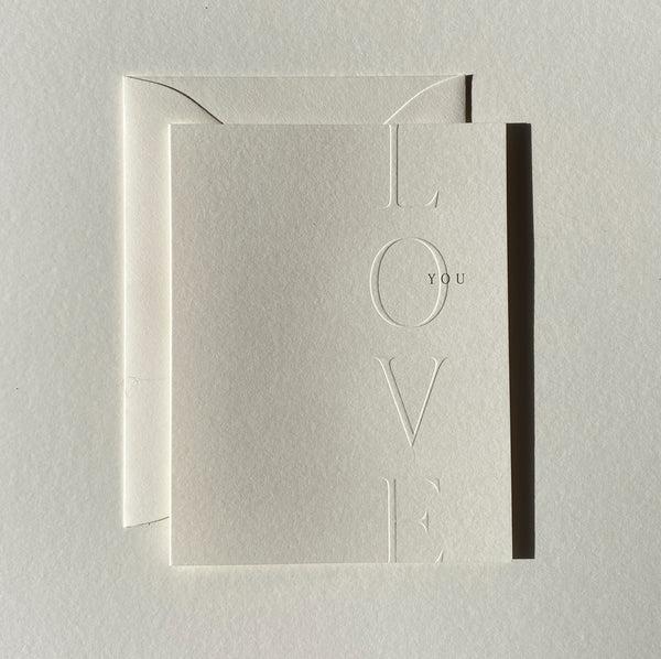 Jaymes Paper - 'Love You' Card (1CT).