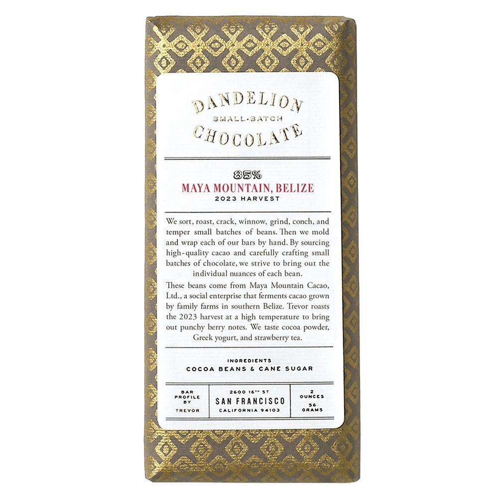 Dandelion Chocolate - Maya Mountain, Belize (2OZ | 85%)