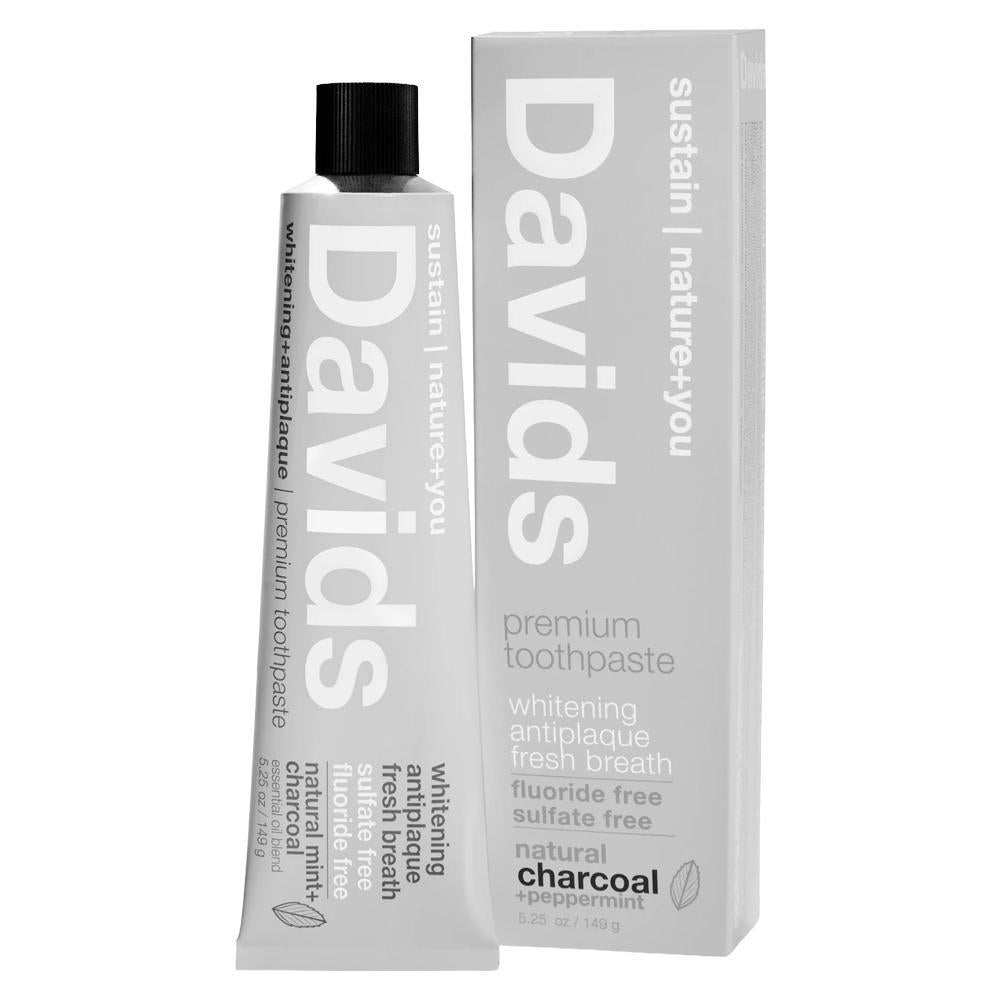 Davids - 'Charcoal & Peppermint' Premium Toothpaste (5.25OZ)
