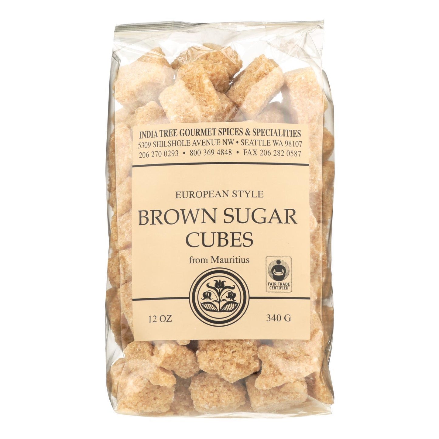 India Tree - Brown Sugar Cubes (12OZ).