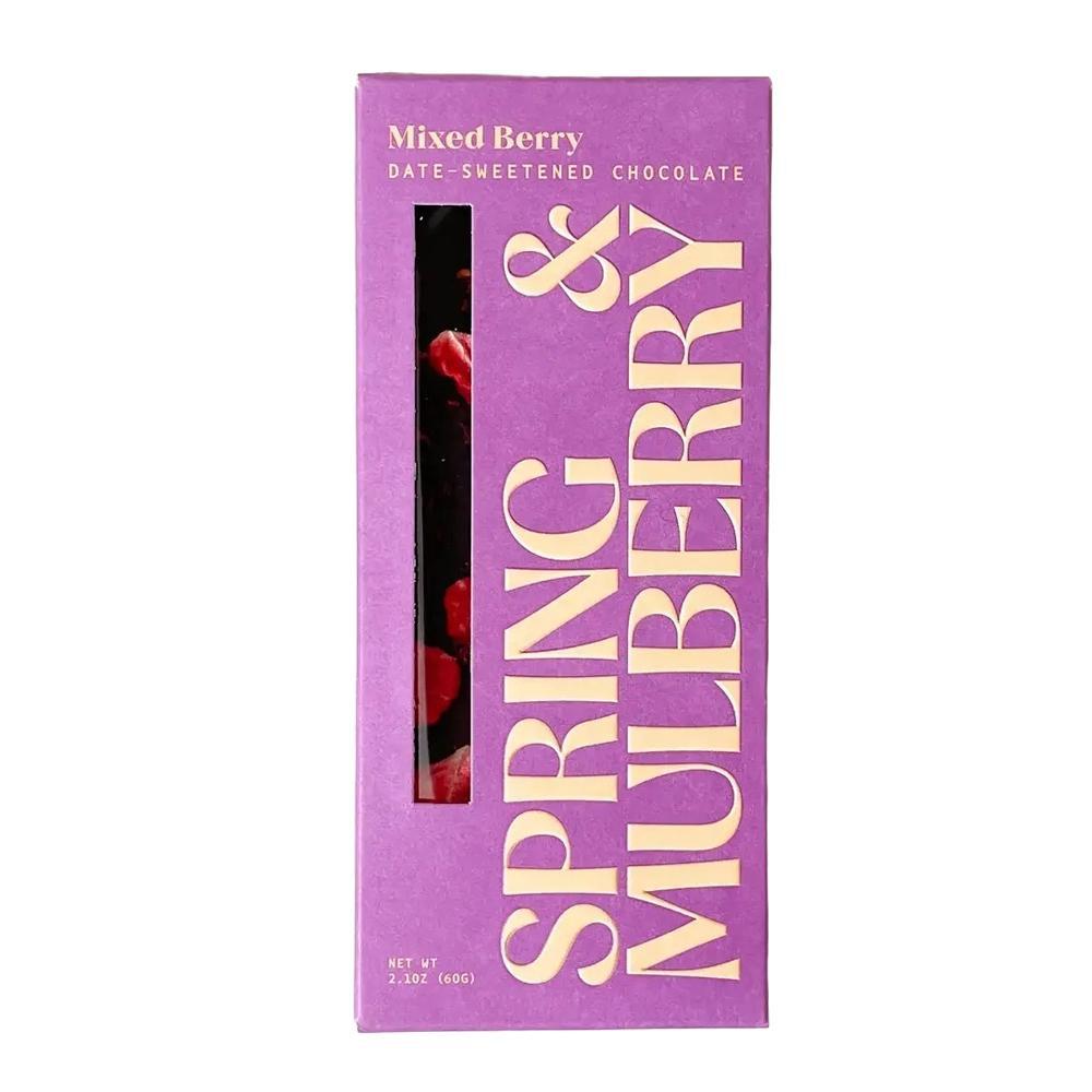 Spring & Mulberry - 'Mixed Berries' Date Sweetened Chocolate (2.01OZ).