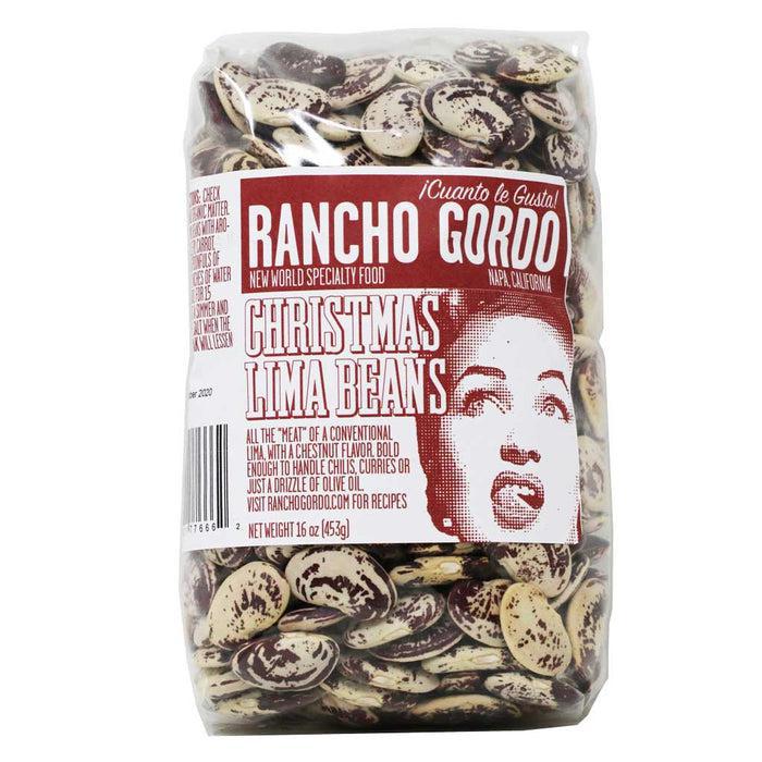 Rancho Gordo - 'Christmas Lima' Heirloom Beans (16OZ).