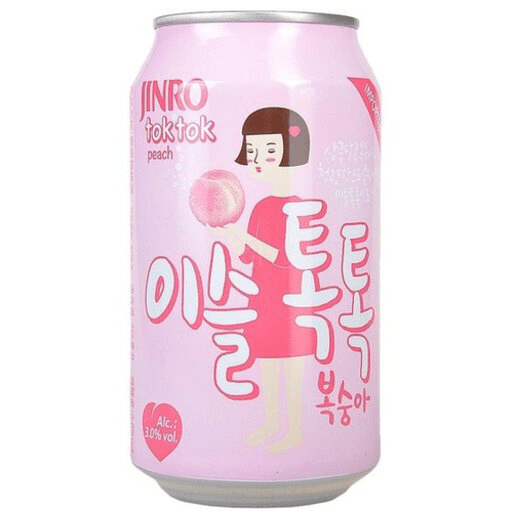 Jinro - 'TokTok' Peach Sparkling Soju (355ML).