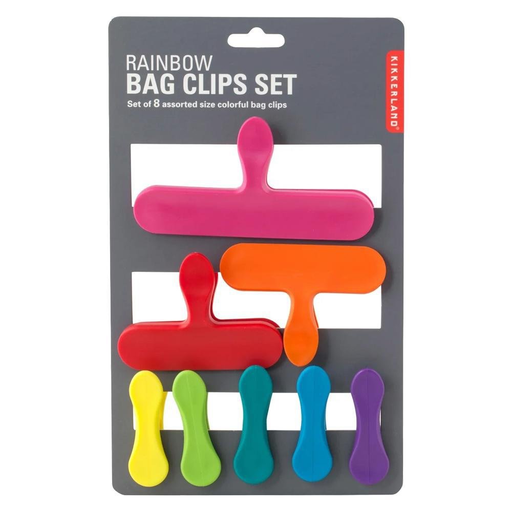 Kikkerland Design - 'Rainbow' Bag Clips (9CT).