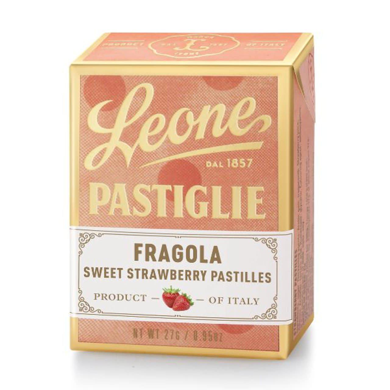 Leone Pastiglie - 'Fragola' Sweet Strawberry Pastilles (0.95OZ).