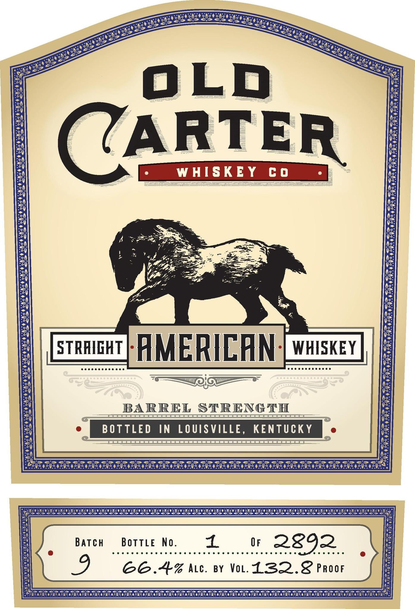 Old Carter Whiskey Co. - 'Batch 9' Straight American Whiskey (750ML)