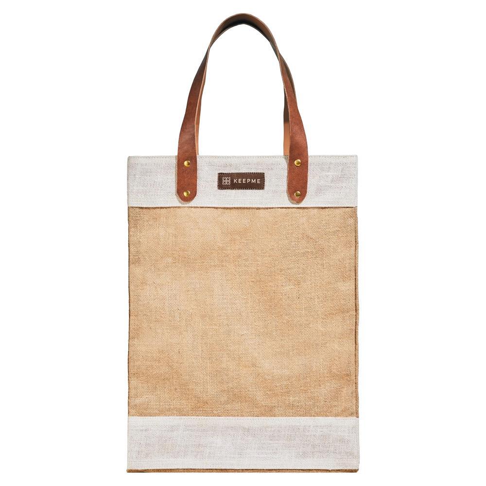 Out Of The Woods - 'Cream White' Jute Market Tote (1CT).