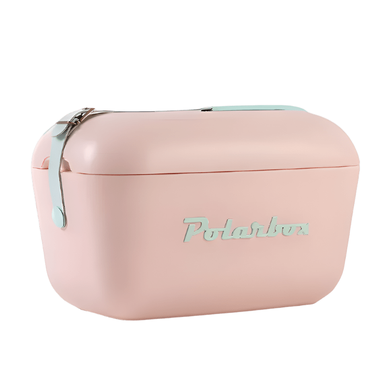 Polarbox Cooler - 'Nude' in cyan leather strap - The Epicurean Trader