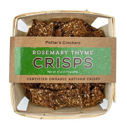 Potter's Crackers - 'Rosemary Thyme' Crisps (6OZ) - The Epicurean Trader
