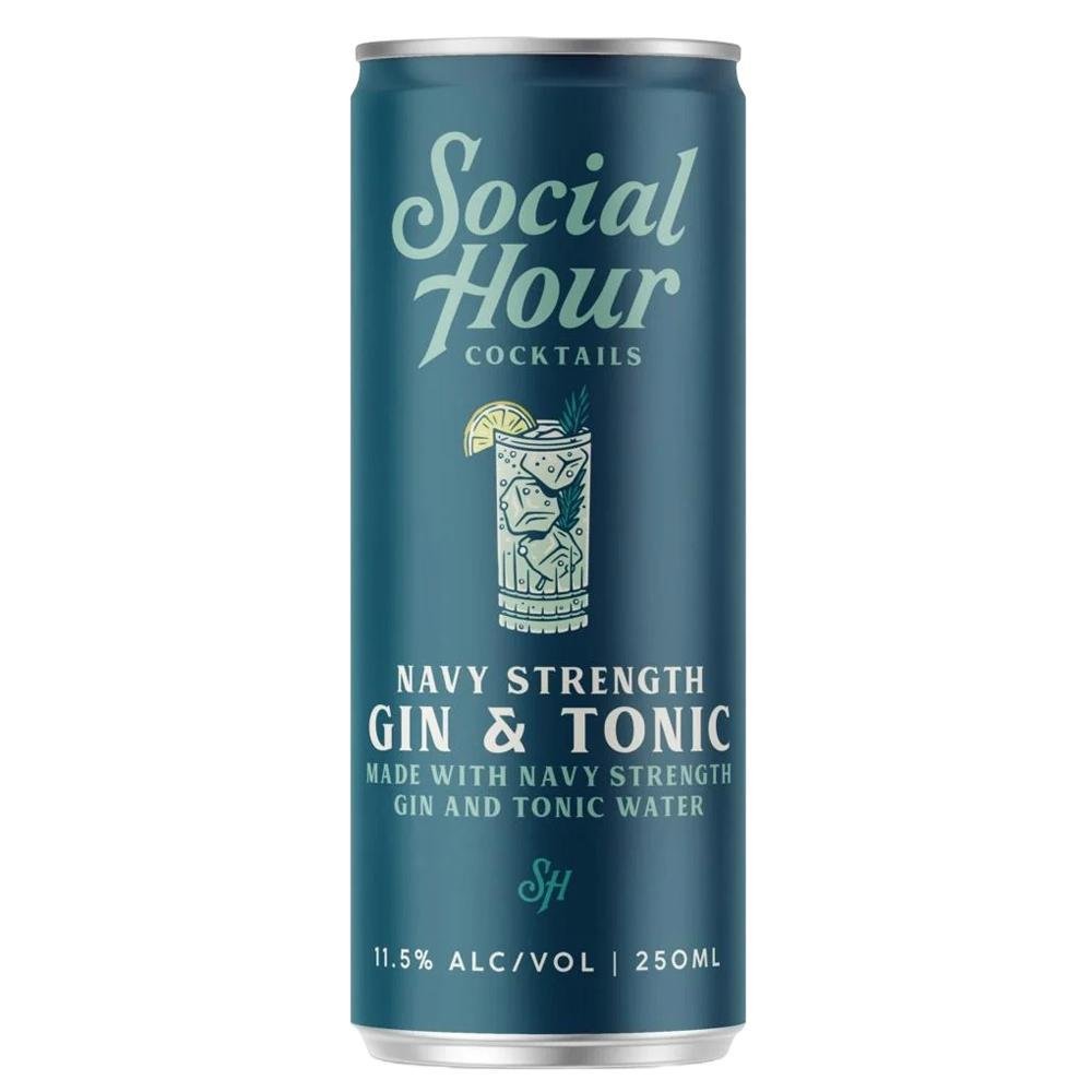 Social Hour Cocktails - 'Navy Strength Gin & Tonic' Cocktail (250ML).