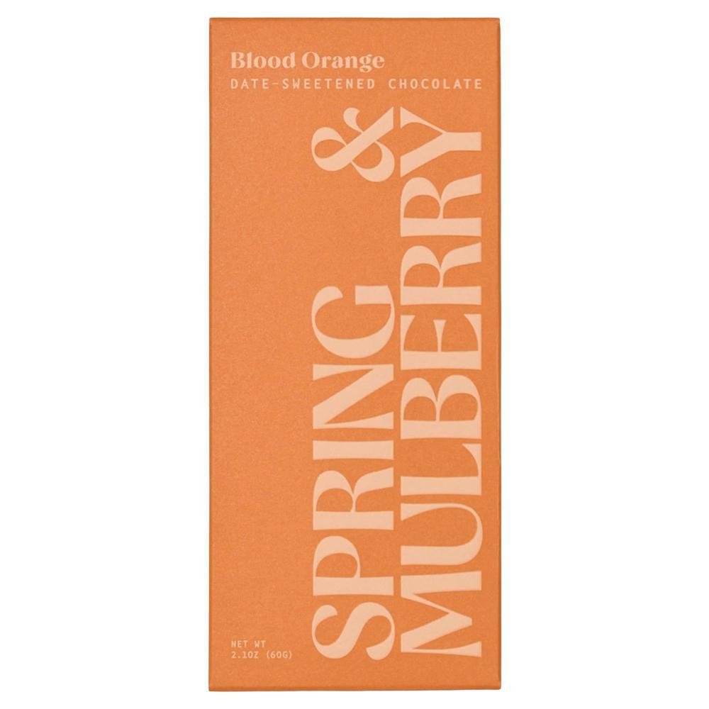 Spring & Mulberry - 'Blood Orange' Date Sweetened Dark Chocolate (2.01OZ).