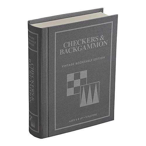 WS Game Company - 'Checkers & Backgammon' Vintage Bookshelf Edition.