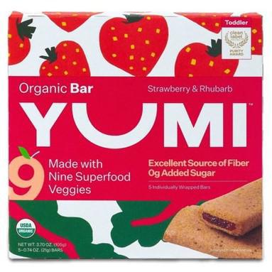 Yumi - 'Strawberry & Rhubarb' Organic Bar (5CT).