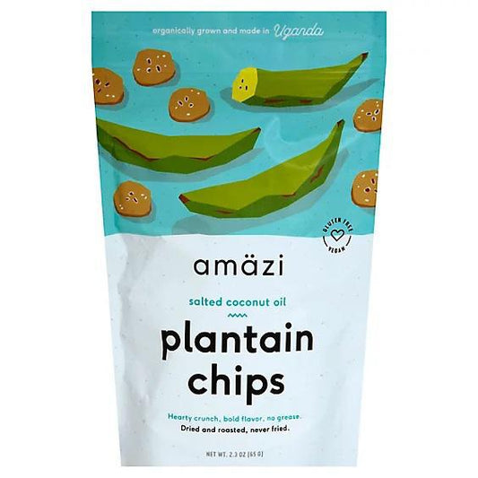 Amazi - 'Salted Coconut Oil' Plantain Chips (65G) - The Epicurean Trader