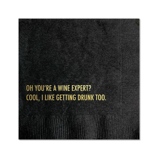 Pretty Alright Goods - 'Oh, You're A Wine Expert?' Cocktail Napkins (20CT) - The Epicurean Trader
