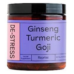 Reprise - 'De-Stress' Ginseng Turmeric Goji Herbal Gummies (60CT) - The Epicurean Trader
