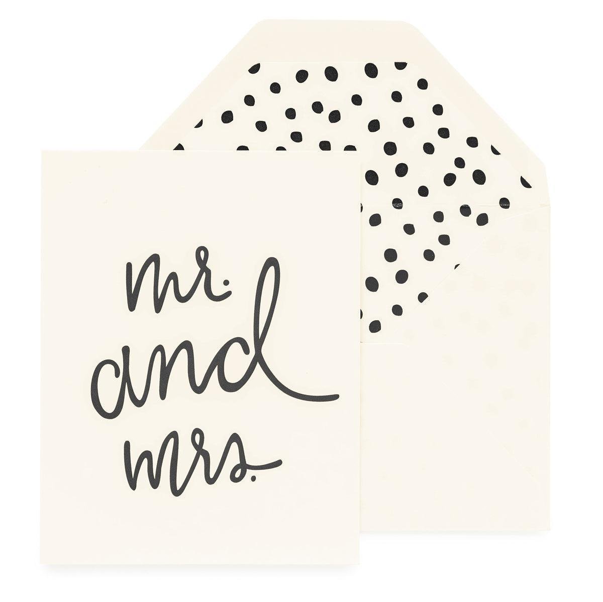 Sugar Paper - 'Mr. and Mrs.' Folded Card (1CT) - The Epicurean Trader