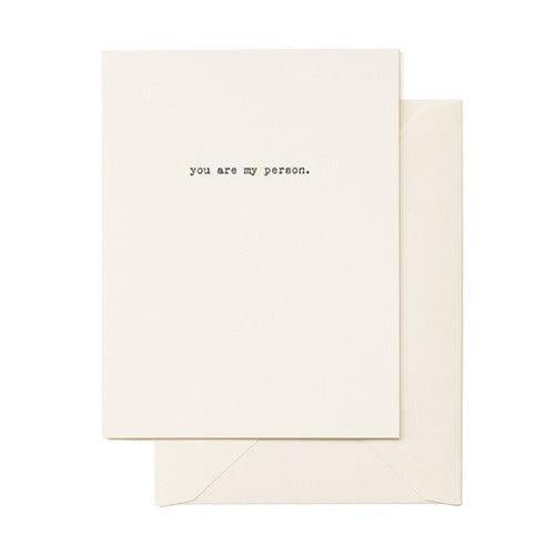 Sugar Paper - 'you are my person.' Folded Card (1CT) - The Epicurean Trader