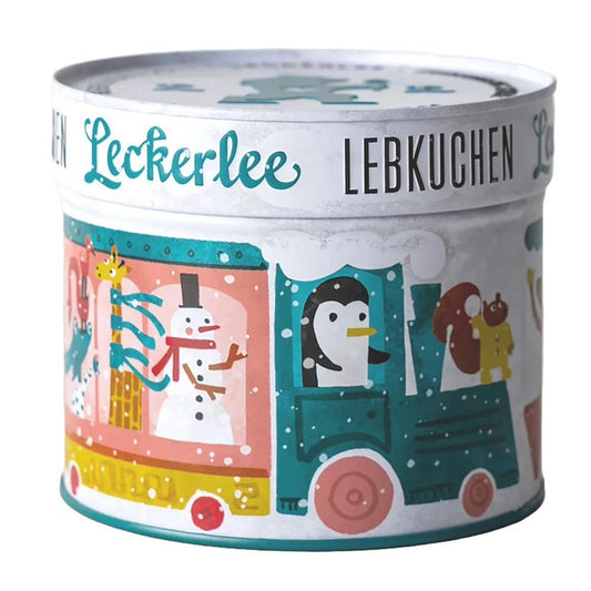 Leckerlee - 'All Aboard' Assorted Mini Lebkuchen Tin (8.5OZ)