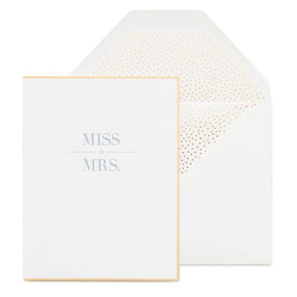 Sugar Paper - 'Miss To Mrs' Folded Card (1CT)