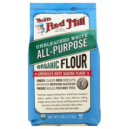 Bob's Red Mill - Organic Unbleached White All-Purpose Flour (5LBS)