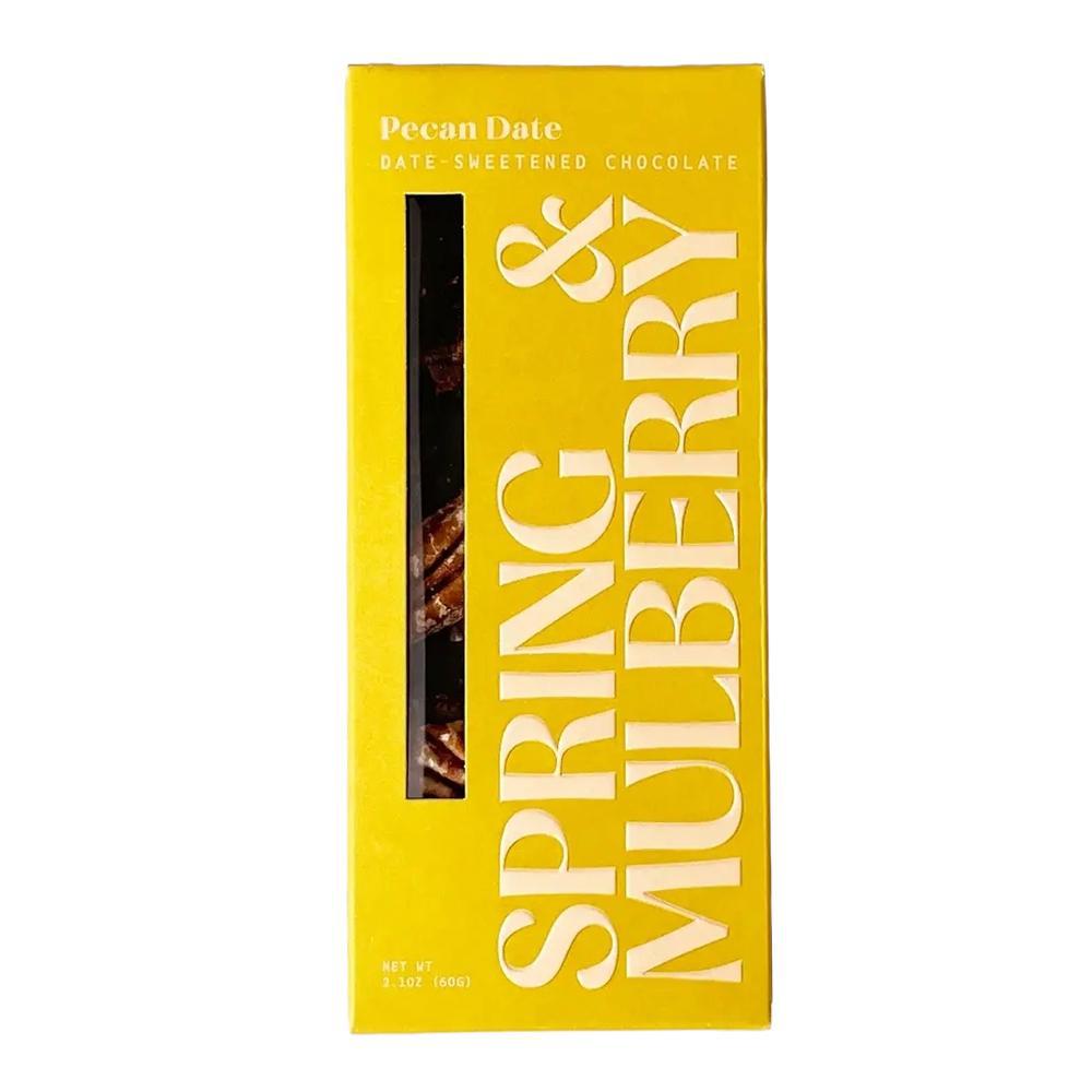 Spring & Mulberry - 'Pecan Date' Date Sweetened Dark Chocolate (2.01OZ).