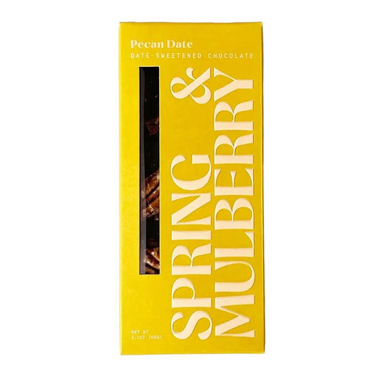 Spring & Mulberry - 'Pecan Date' Date Sweetened Dark Chocolate (2.01OZ)